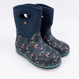 BOGS Classic Toddler Rain Boots Size 10 Neoprene Waterproof Cats Dogs Print